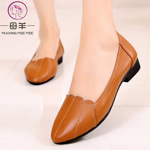 Load image into Gallery viewer, MUYANG MIE MIE Women Shoes Woman Genuine Leather Flat