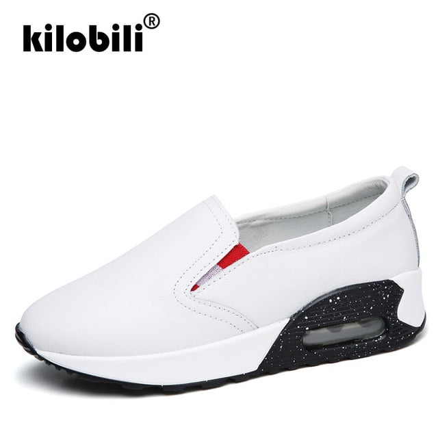 kilobili 2019 Spring Women Flat Sneakers Shoes Slip On